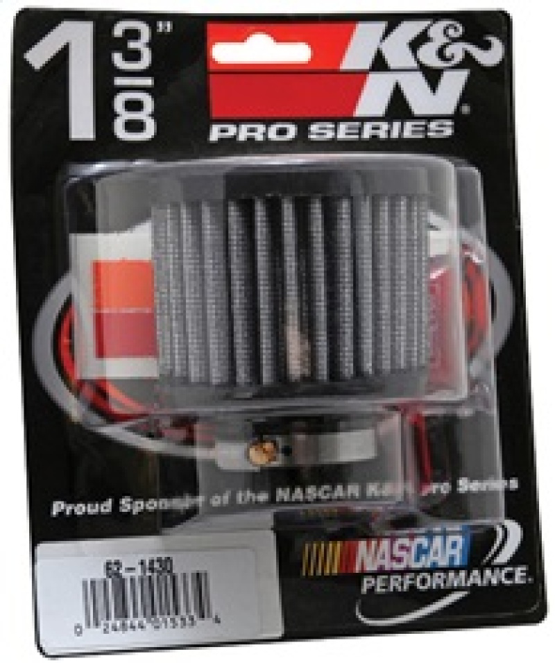 K&N 1.375in Flange ID x 3in OD x 2.5in H Rubber Base Crankcase Vent Filter - Image 4