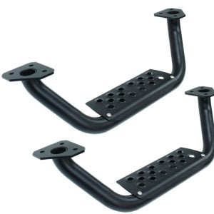 Go Rhino Dominator Extreme D6 SideSteps - Tex Blk - 4in Drop Down Steps (Pair)