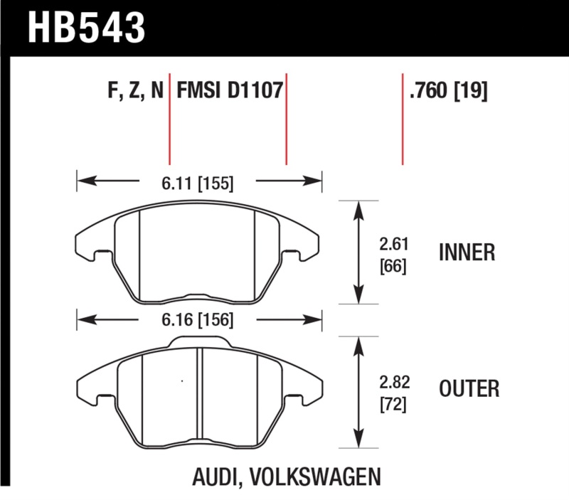 Hawk HP+ Street Brake Pads - Image 7