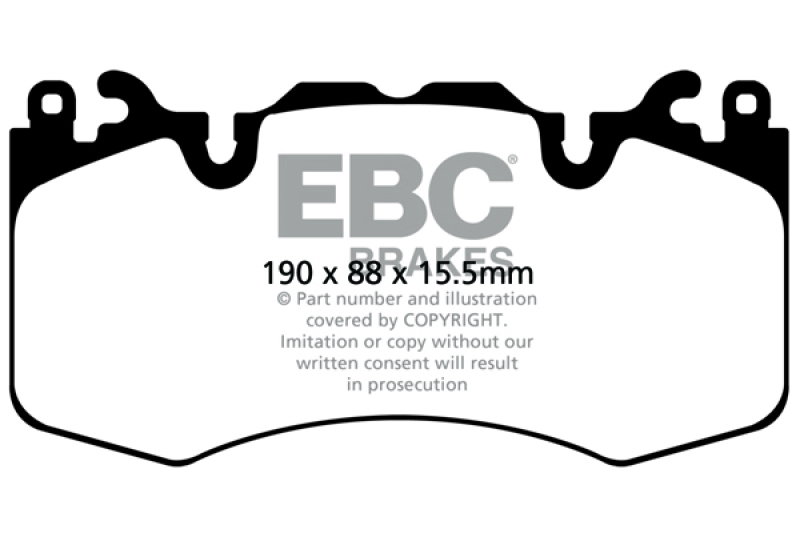EBC 13+ Land Rover Range Rover 3.0 Supercharged Yellowstuff Front Brake Pads - Image 5