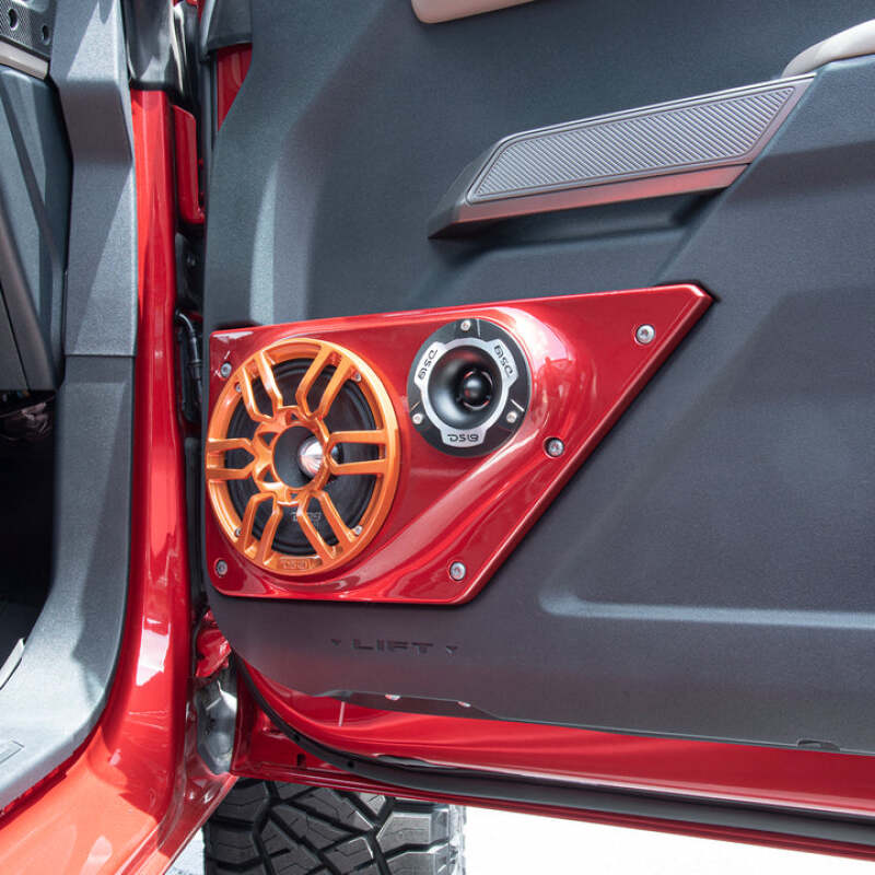 DS18 21-25 Ford Bronco Front Door Pnls Fit Most 2x 6.5in Speakers 2x 3.8in Tweeters Speaker Not Incl - Image 5