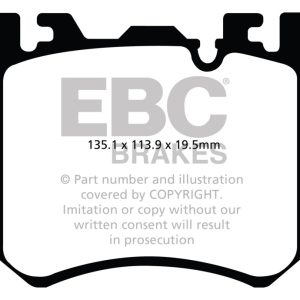 EBC 10+ BMW X5M 4.4 Twin Turbo Yellowstuff Front Brake Pads