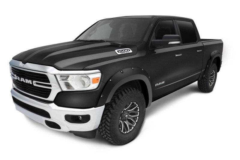 Bushwacker 20-22 Ram 1500 (Excl. Rebel/TRX) 76.3/67.4in Bed Pocket Style Flares 4pc - Diamd. Black - Image 5