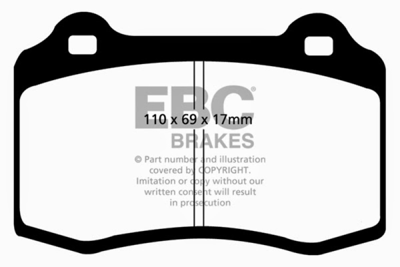 EBC 92-00 Dodge Viper 8.0 Yellowstuff Front Brake Pads - Image 6