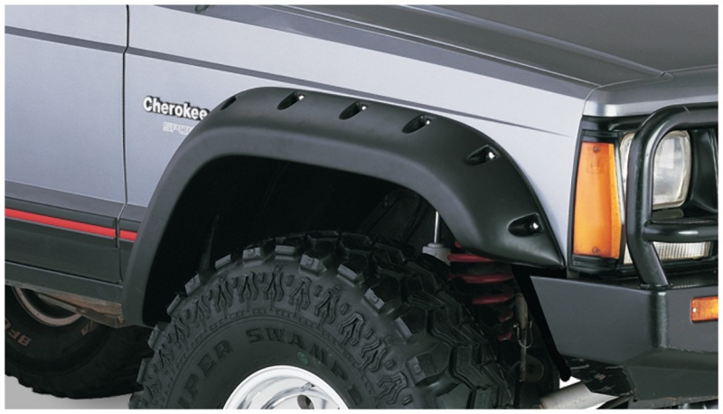 Bushwacker 84-01 Jeep Cherokee Cutout Style Flares 4pc Fits 4-Door Sport Utility Only - Black - Image 7