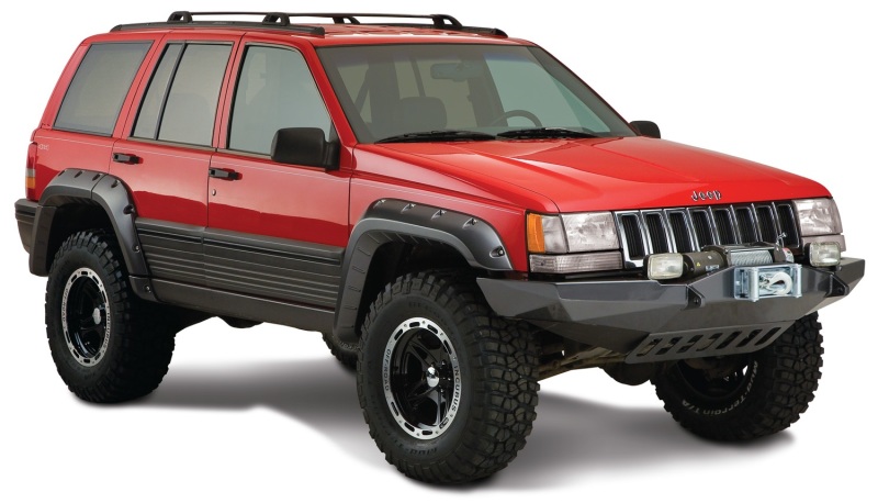 Bushwacker 93-98 Jeep Grand Cherokee Cutout Style Flares 4pc - Black - Image 8