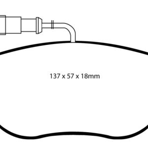 EBC 12+ Fiat 500 1.4 Turbo Abarth Greenstuff Front Brake Pads