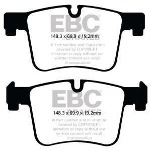EBC 11+ BMW X3 2.0 Turbo (F25) Redstuff Front Brake Pads