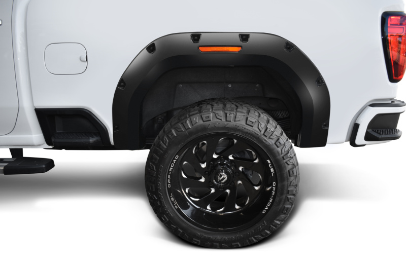 Bushwacker 20-21 GMC Sierra 2500/2500HD/3500HD (Excl. Dually) Pocket Style 4pc Flares - Blk - Image 4