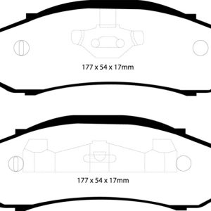 EBC 97-99 Jeep Cherokee 2.5 82mm High Rotors Yellowstuff Front Brake Pads