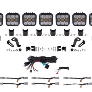 Diode Dynamics Bronco SS5 Pro CrossLink Windshield - White Combo Lightbar Kit