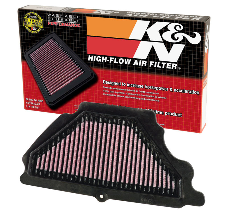 K&N 07-08 Kawasaki ZX6R Ninja Air Filter - Image 3
