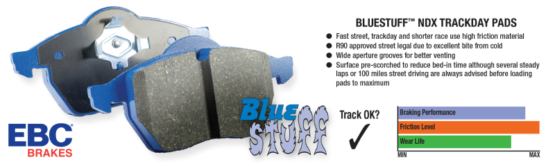 EBC 2015+ Volkswagen GTI/Golf R (Mk7) Bluestuff Front Brake Pads - Image 7