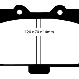 EBC 89-95 Nissan Skyline (R32) 2.6 Twin Turbo GT-R Redstuff Front Brake Pads