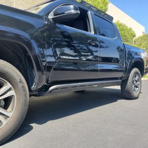 Go Rhino 18-23 Toyota Tacoma 4Door Frame Mount Sliders - Textured Black