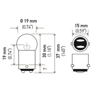 Hella Bulb 90 12V 8W BA15d G6