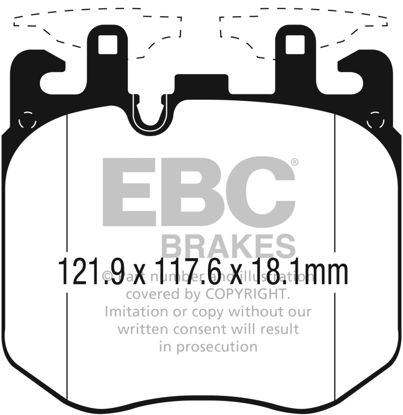 EBC 2019+ BMW X7 Bluestuff Front Brake Pads - Image 2