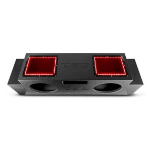 DS18 2007-23 Jeep JKU/JLU Subwoofer Enclosure 2x 12in Down Fire LED Lights (w/out Amplified System)