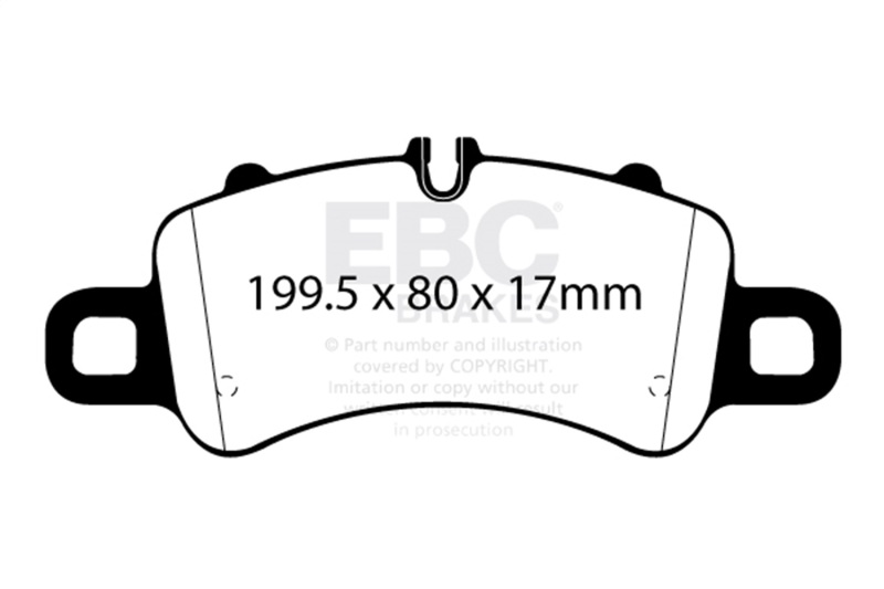 EBC 2016+ Porsche 911 (991/2 w/Cast Iron Rotors) 3.0TT Carrera Bluestuff Front Brake Pads - Image 8