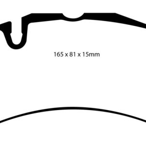 EBC 07-08 Ferrari 430 Scuderia 4.3 Yellowstuff Front Brake Pads