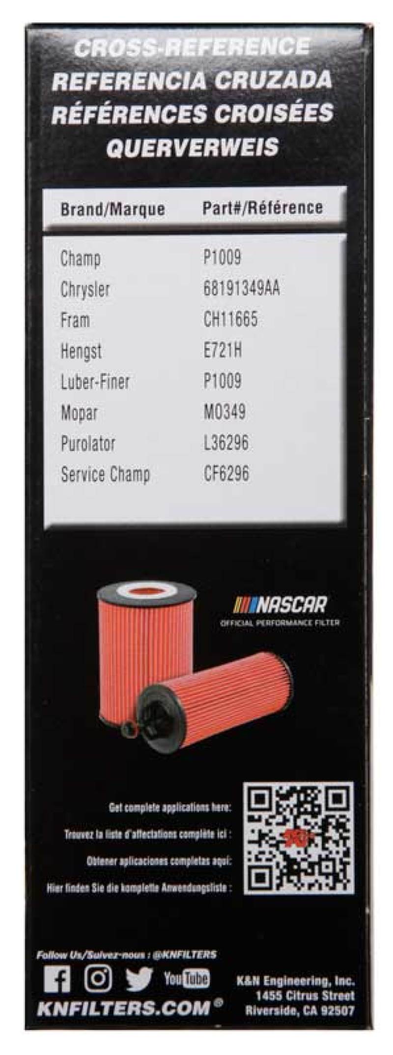 K&N Performance Oil Filter for 14-17 Dodge Durango 3.6L / 14-17 Jeep Grand Cherokee 3.6L - Image 8