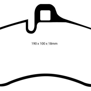 EBC 01-03 Porsche 911 (996) (Cast Iron Rotor only) 3.6 Twin Turbo GT2 Yellowstuff Front Brake Pads