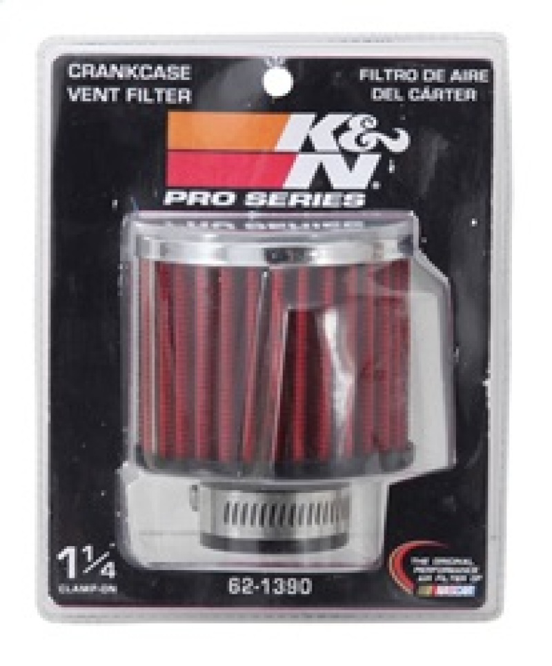 K&N 1.25in Flange ID x 3in OD x 2.5in H Rubber Base Crankcase Vent Filter - Image 9