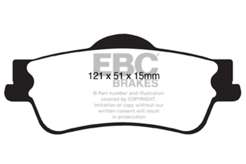 EBC 11+ Chevrolet Caprice 3.6 Redstuff Rear Brake Pads - Image 5