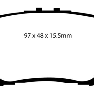 EBC 12-17 Toyota Camry 2.5L Yellowstuff Rear Brake Pads