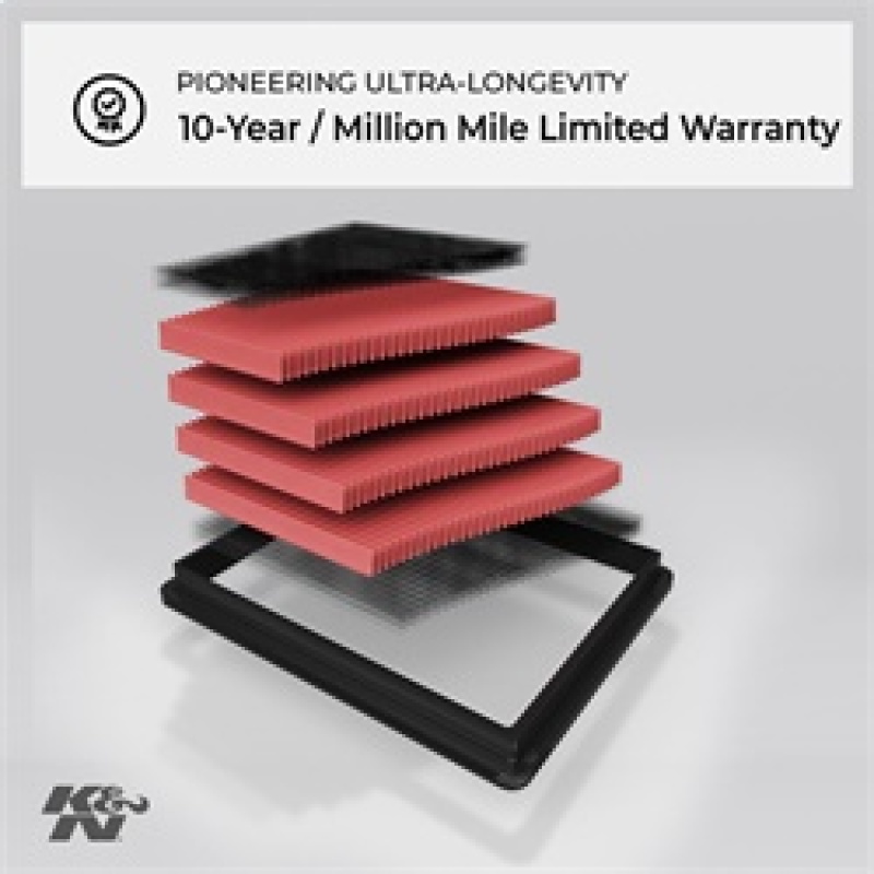 K&N 05-10 VW Jetta/Passat / 07-10 Tiguan / 09-10 GTi / 06-09 EOS Drop In Air Filter - Image 5