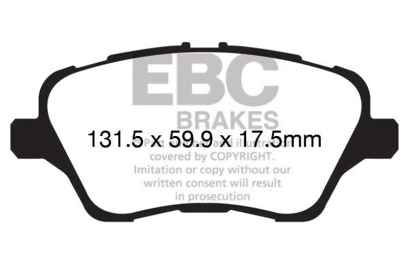 EBC 2017+ Ford Fiesta (MK7) Bluestuff Front Brake Pads - Image 10