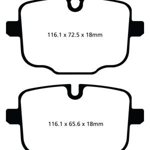 EBC 10+ BMW 535i 3.0 Turbo (F10) Greenstuff Rear Brake Pads