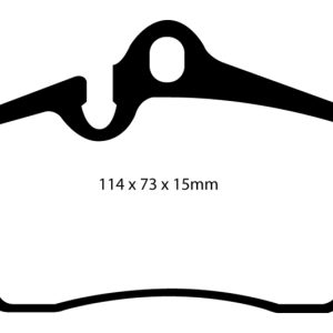 EBC 04-08 Porsche Boxster (Cast Iron Rotors only) 2.7 Yellowstuff Rear Brake Pads
