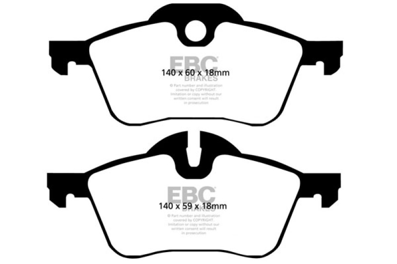 EBC 02-03 Mini Hardtop 1.6 Yellowstuff Front Brake Pads - Image 3