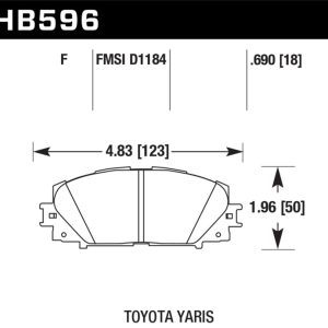 Hawk 07-16 Toyota Yaris HPS 5.0 Front Brake Pads