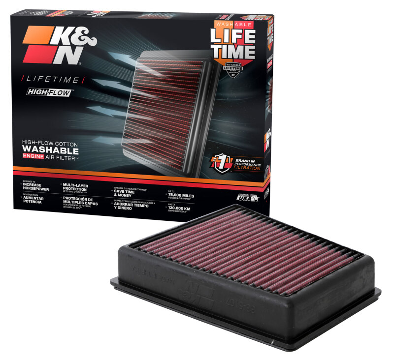 K&N 20-21 Buick Encore GX L3-1.2L F/I Replacement Drop In Air Filter - Image 6