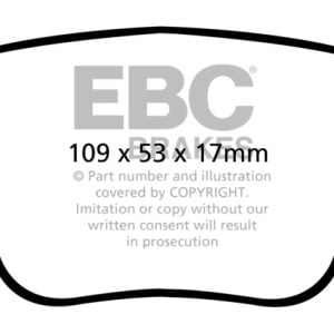 EBC 10-13 Audi A3 2.0 Turbo (Bosch rear caliper) Yellowstuff Rear Brake Pads