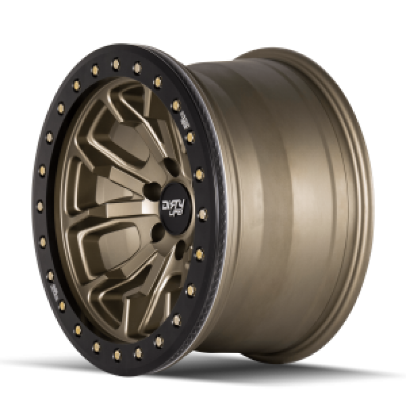 Dirty Life 9303 DT-1 17x9/8x165.1 BP/-12mm Offset/130.8mm Hub Satin Gold Wheel - Beadlock - Image 2
