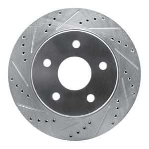 DFC 02-24 Chrysler Aspen Front Left Drilled & Slotted Silver Brake Rotor