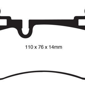 EBC 08-13 Mercedes-Benz C63 AMG (W204) 6.2 Redstuff Rear Brake Pads