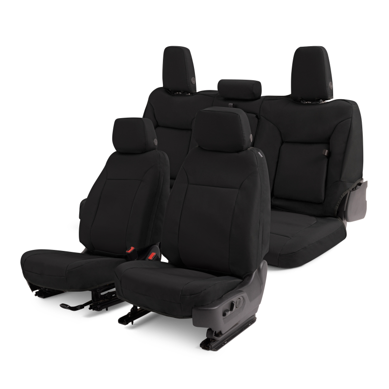 Covercraft 19-24 Chevrolet Silverado Endura PrecisionFit Custom Second Row Seat Covers - Black/Black - Image 9