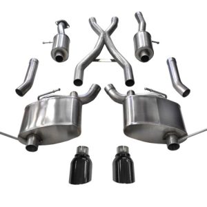 Corsa 2011-2021 Jeep Grand Cherokee Black 2.5in Dual Rear Exit Cat-Back Exhaust