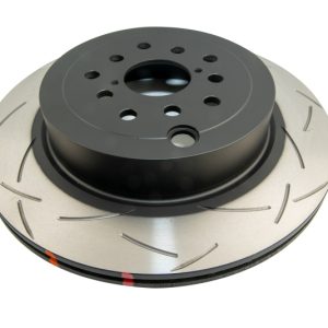 DBA Subaru WRX STi Brembo 6 Pot Spec R Yellow Calipers 19in Rim 4000 Series Stand Rear Brake Rotor