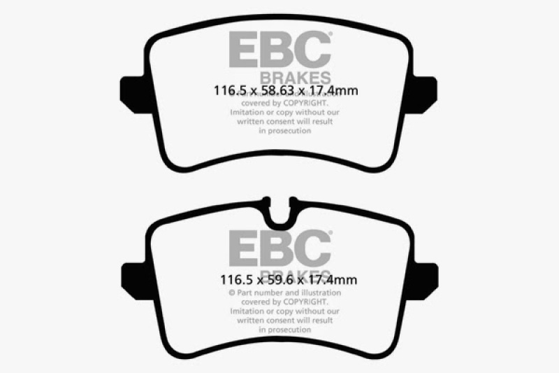 EBC 11 Audi A6 2.0 Turbo Redstuff Rear Brake Pads - Image 7