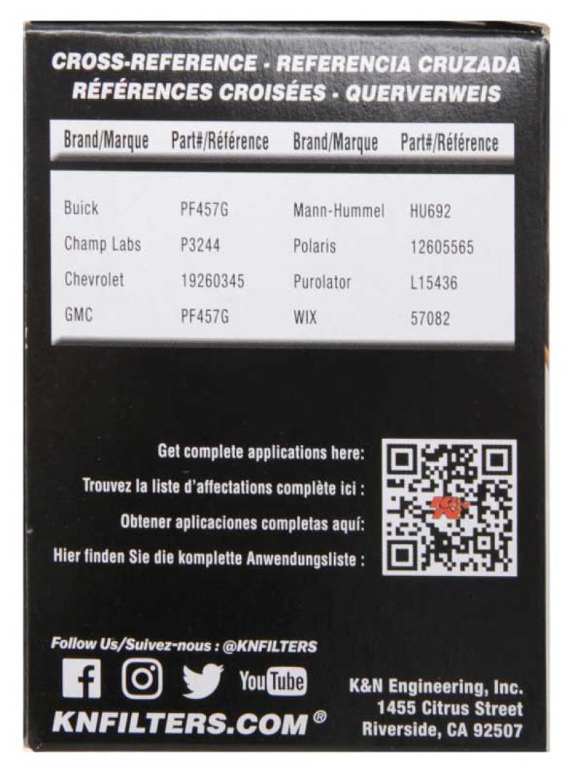 K&N Saturn/Chevrolet/Saab/Pontiac/Vauxhall Cartridge Oil Filter - Image 8