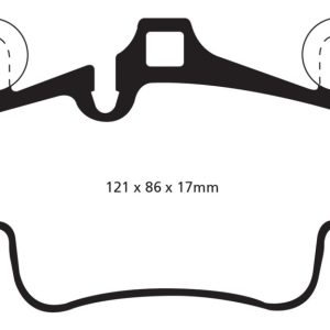 EBC 07-08 Porsche 911 (997) (Cast Iron Rotor only) 3.6 Carrera 2 Bluestuff Front Brake Pads