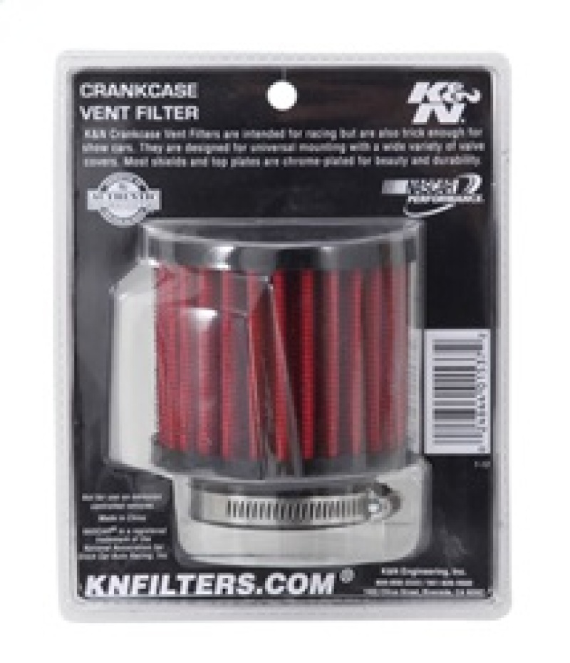 K&N 1.75 inch Vent 3 inch D 2.5 inch H Air Filter - Rubber Top - Image 9
