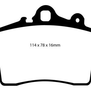 EBC 97-99 Porsche Boxster (Cast Iron Rotors only) 2.5 Redstuff Front Brake Pads