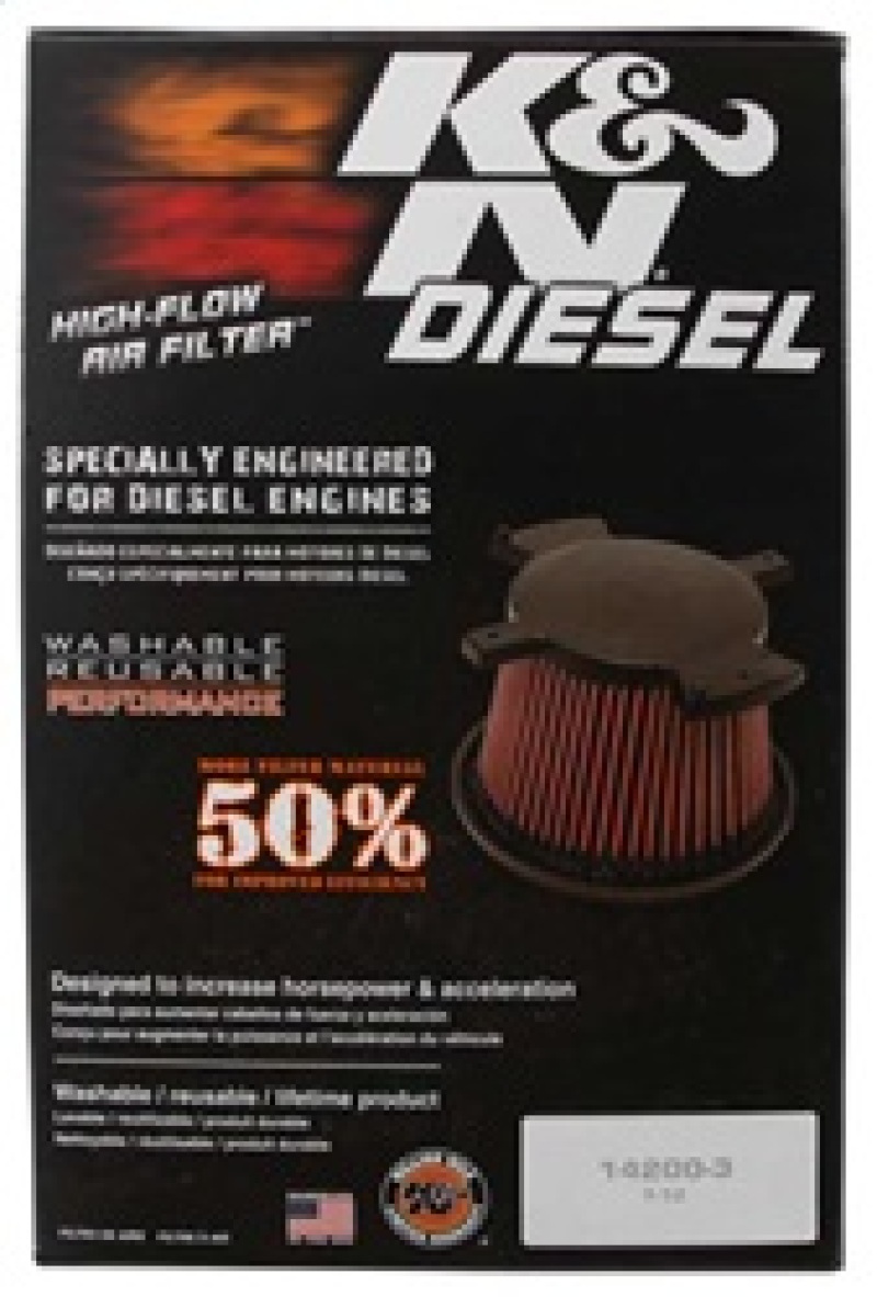 K&N 2017 Ford F250 Super Duty V8-6.7L DSL Replacement Drop In Air Filter - Image 8