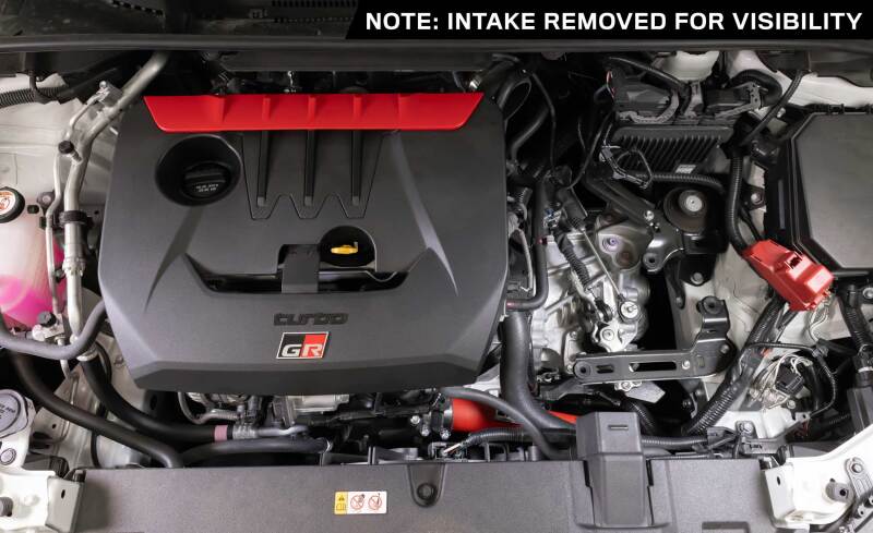 K&N 23-24 Toyota GR Corolla L3 1.6L Charge Pipe Kit - Wrinkle Red - Image 4